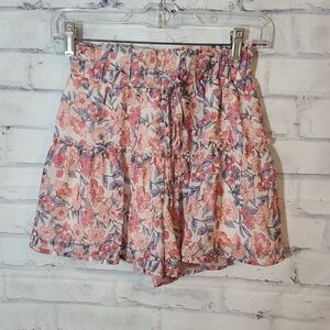 Kendall & Kylie Floral Skirt Shorts Mini Skirt Small